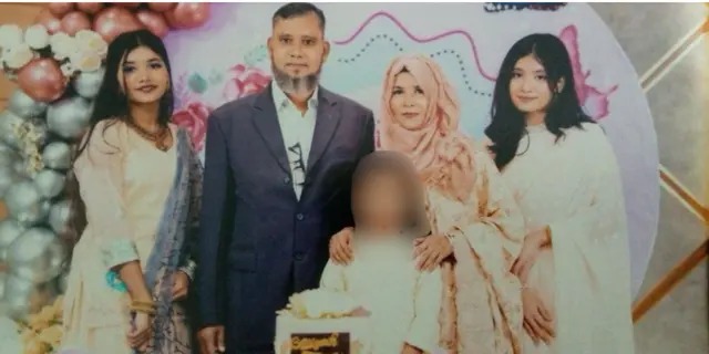 Jannatul Ferdous Fareha with her family